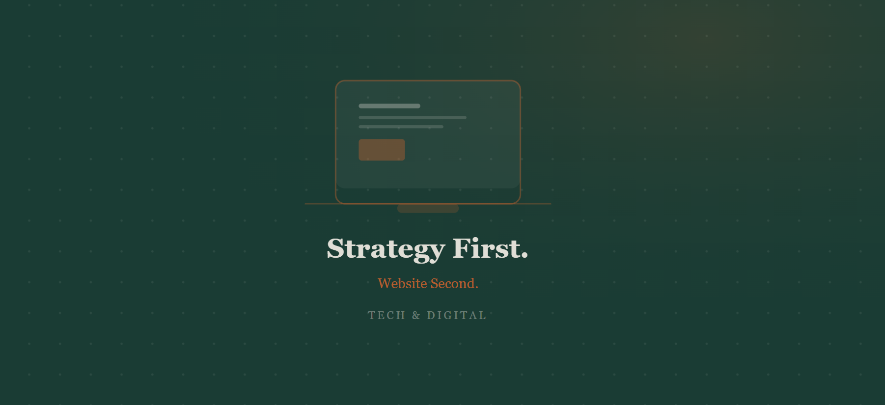 Strategy first. Website second